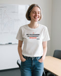 My Cofounder Is A Context Window unisex heavyweight t-shirt in ivory, worn