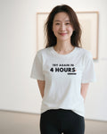 Try Again In 4 Hours unisex heavyweight t-shirt in ivory, worn