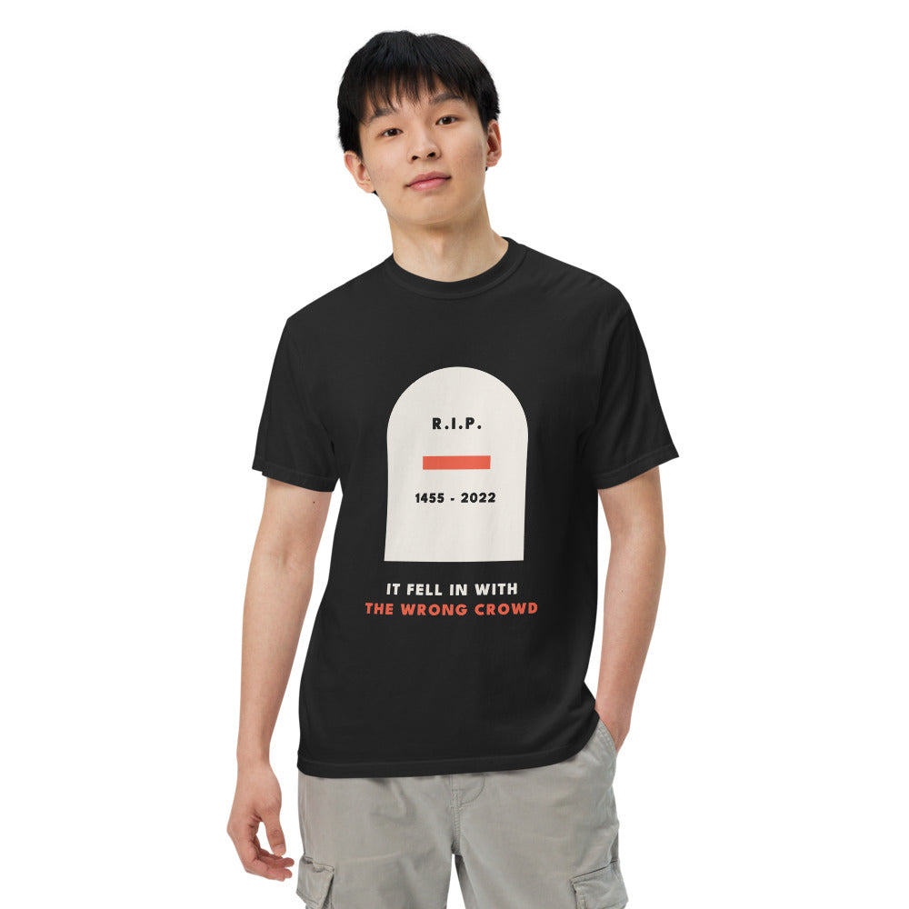 The design shown on the black garment
