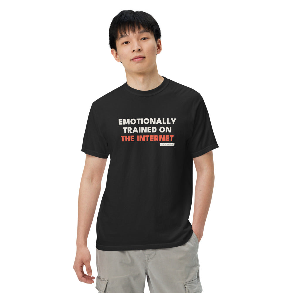 The design shown on the black garment