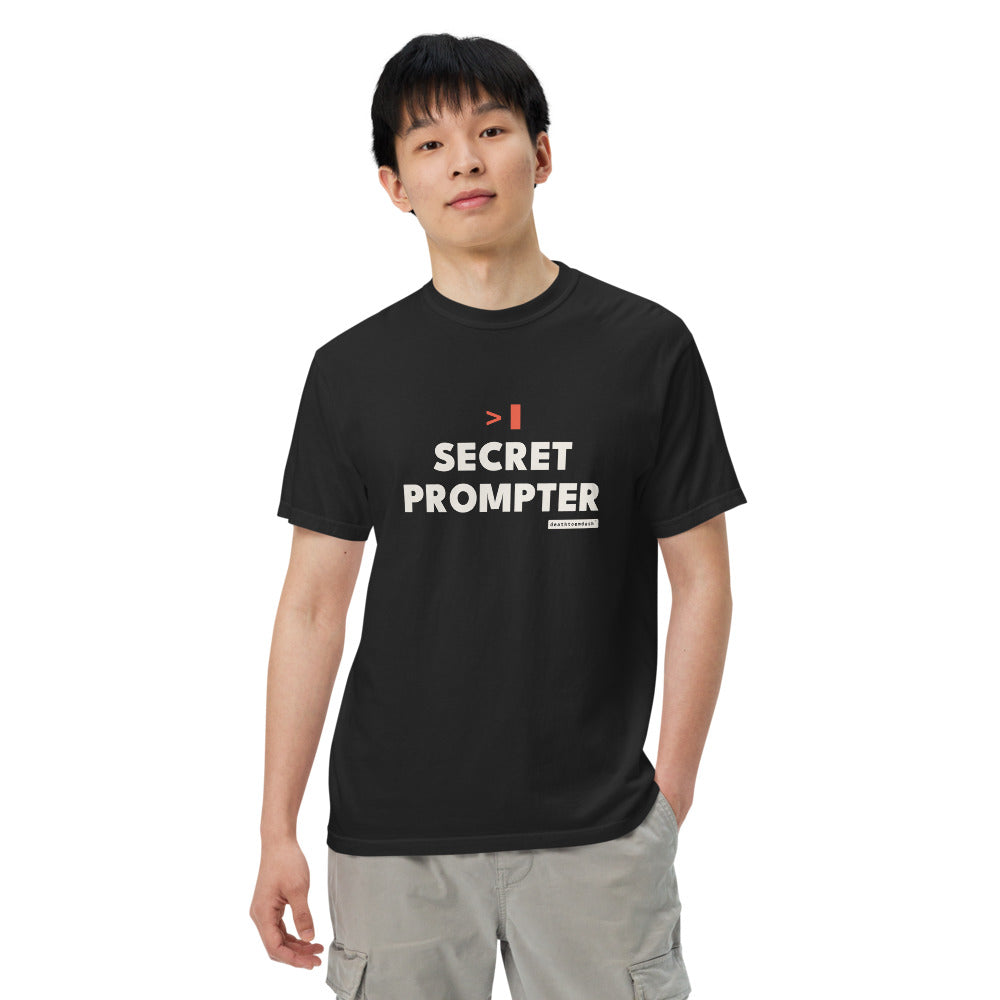 The design shown on the black garment
