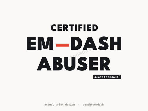 Flat view of the full design with the deathtoemdash logo
