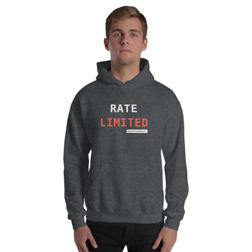 The design shown on the darkheather garment