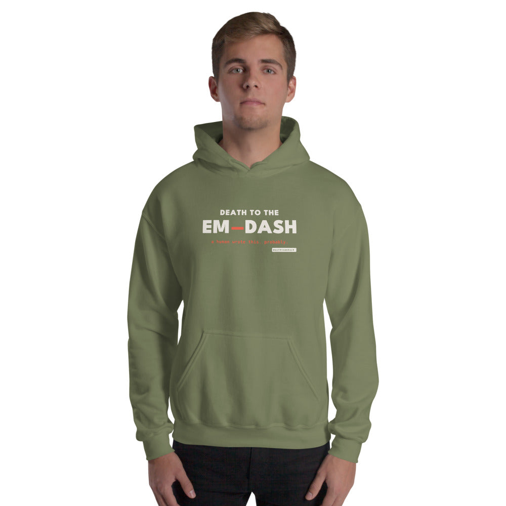 The design shown on the militarygreen garment