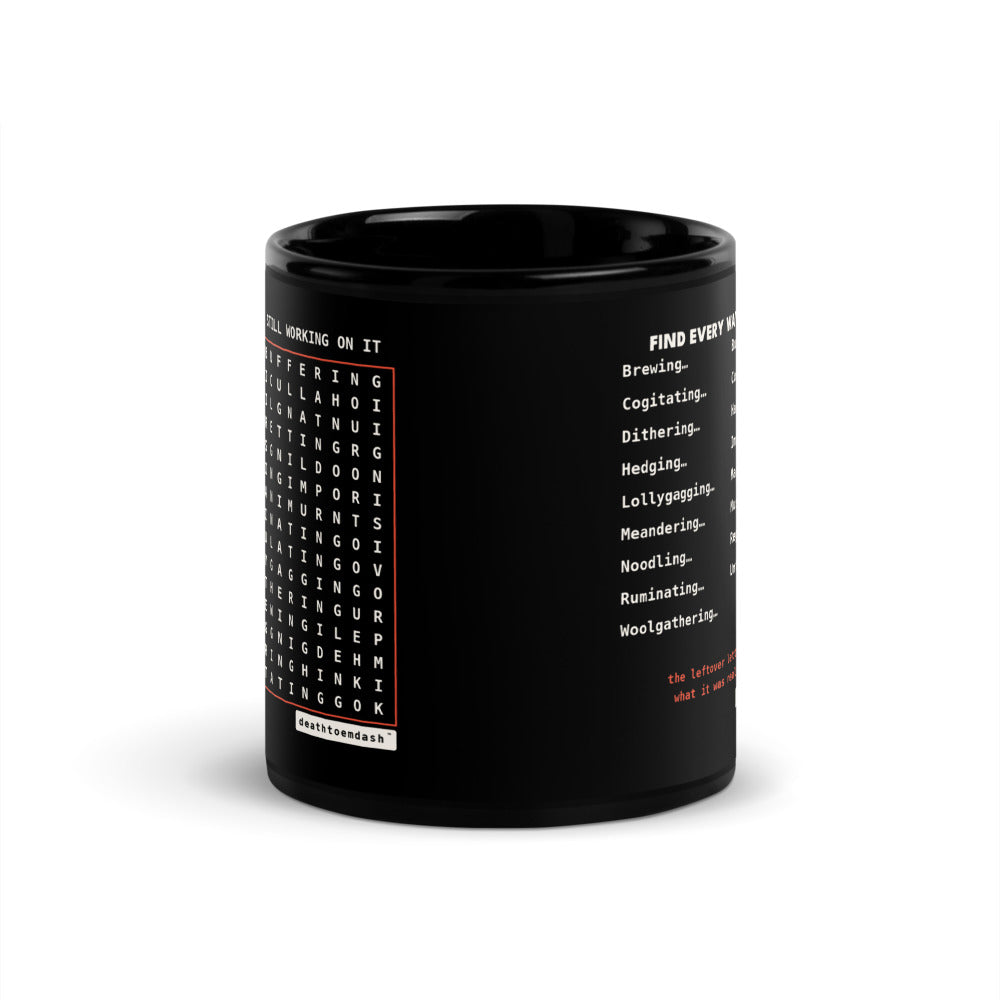 Another view of the black mug