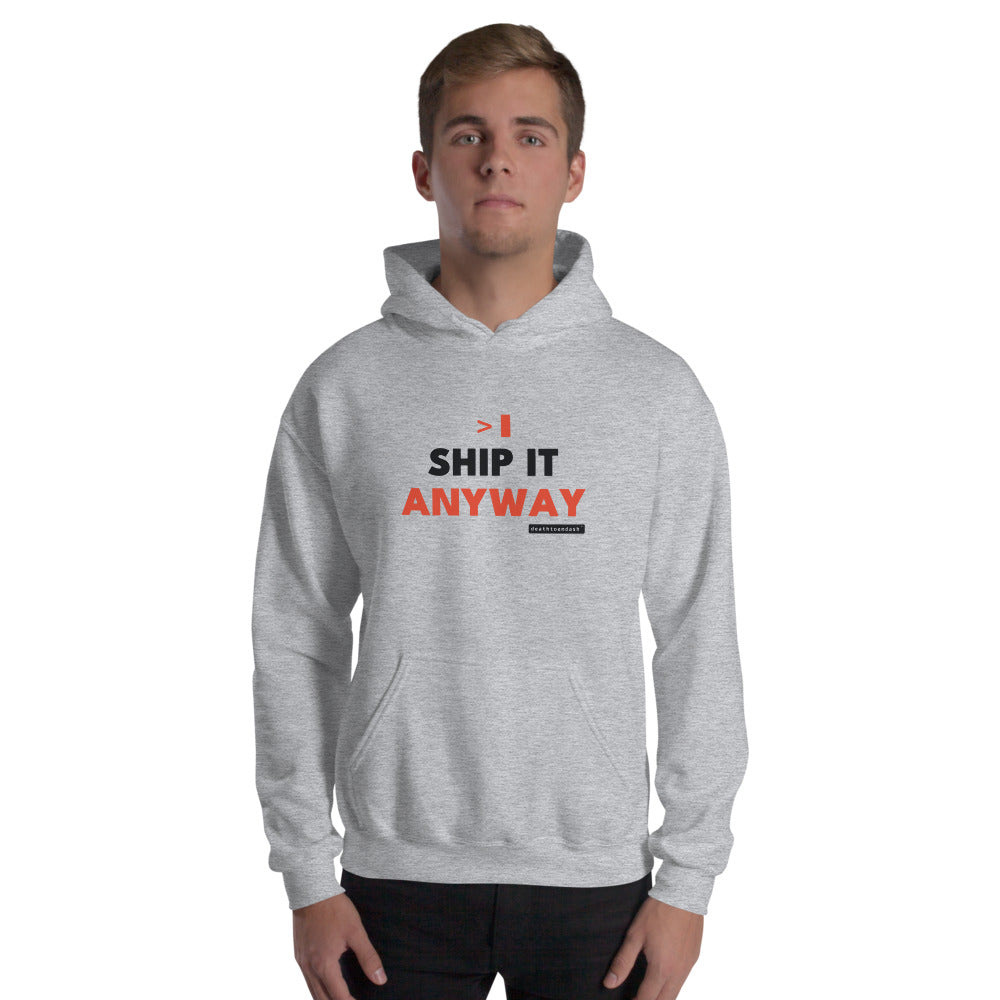 The design shown on the sportgrey garment