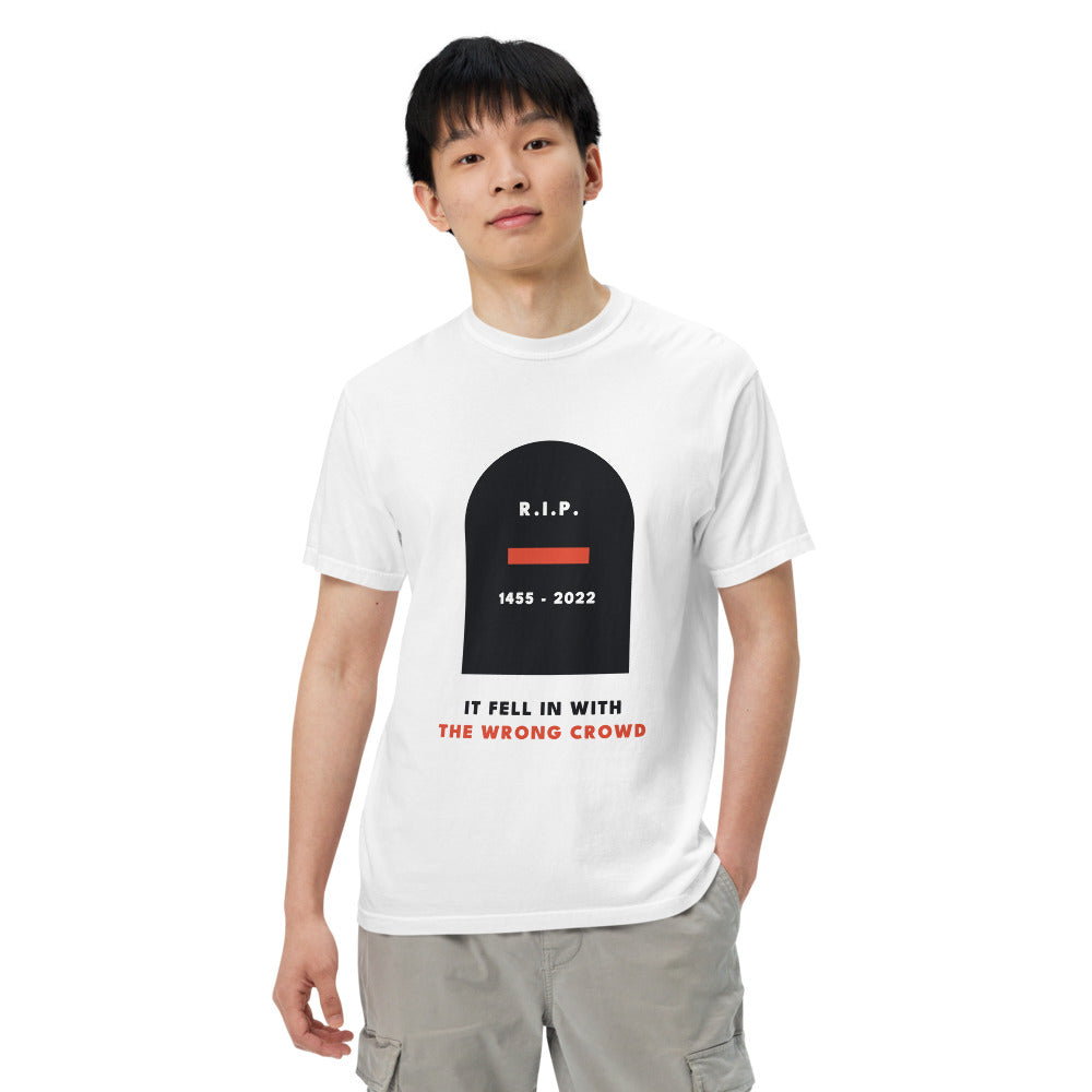 The design shown on the white garment